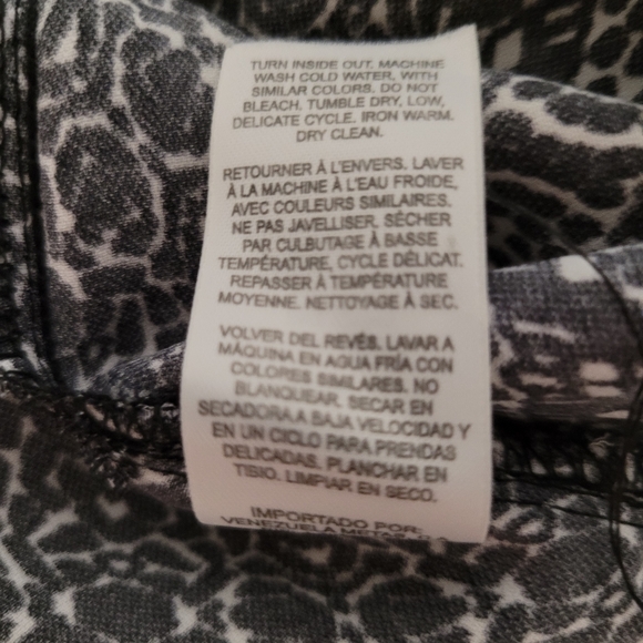 Dynamite White & Black Elastic Waist/Bottom Pants - Picture 9 of 10